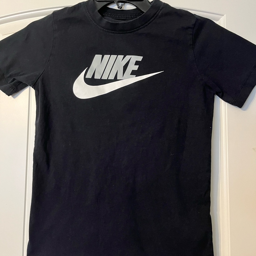 Nike Kids Black and White Logo Tee